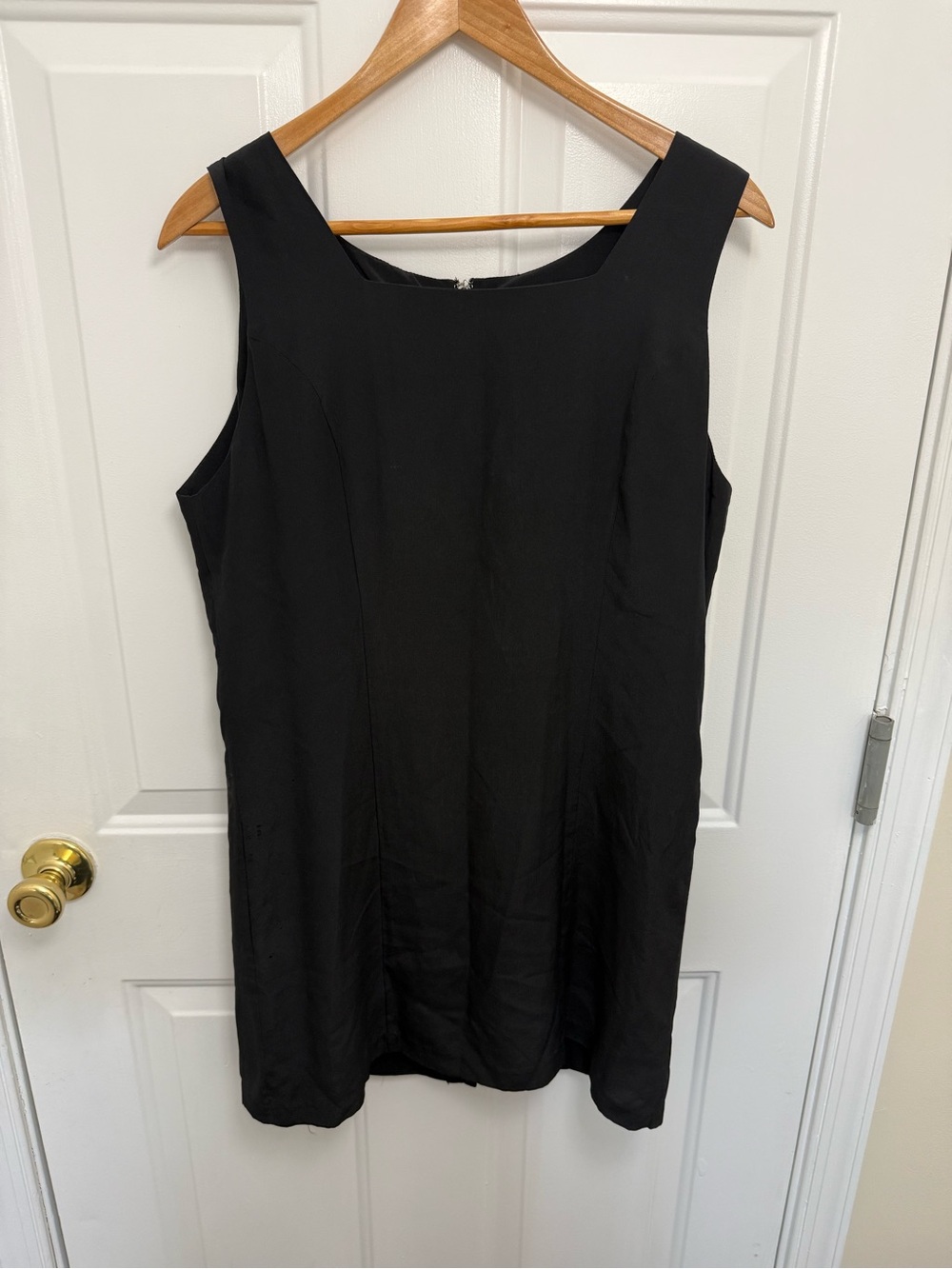 Women’s Vintage Oscar De La Renta Expressions Black Silk Sheath Dress Size Large